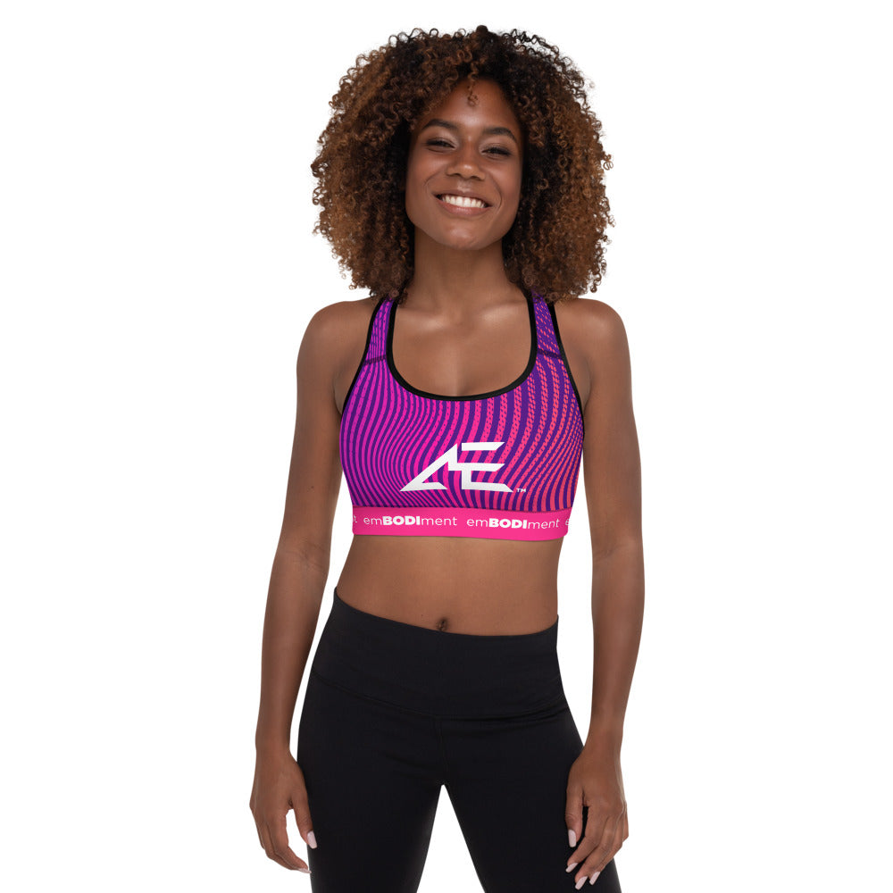 AE Purple Flare Padded Sports Bra