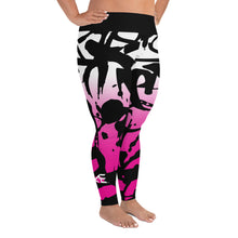 Load image into Gallery viewer, AE Pink Graffiti Plus Size Leggings