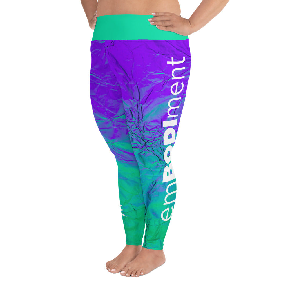 Purple Wrap Plus Size Leggings