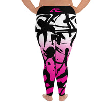 Load image into Gallery viewer, AE Pink Graffiti Plus Size Leggings