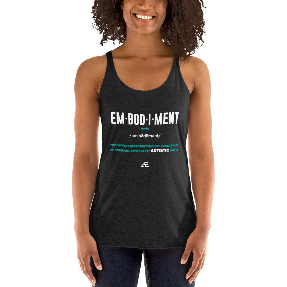 Embodiment Women's Black Racerback Tank