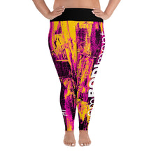 Load image into Gallery viewer, AE Yellow Graffiti Plus Size Leggings
